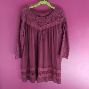 Maroon Lace Tunic